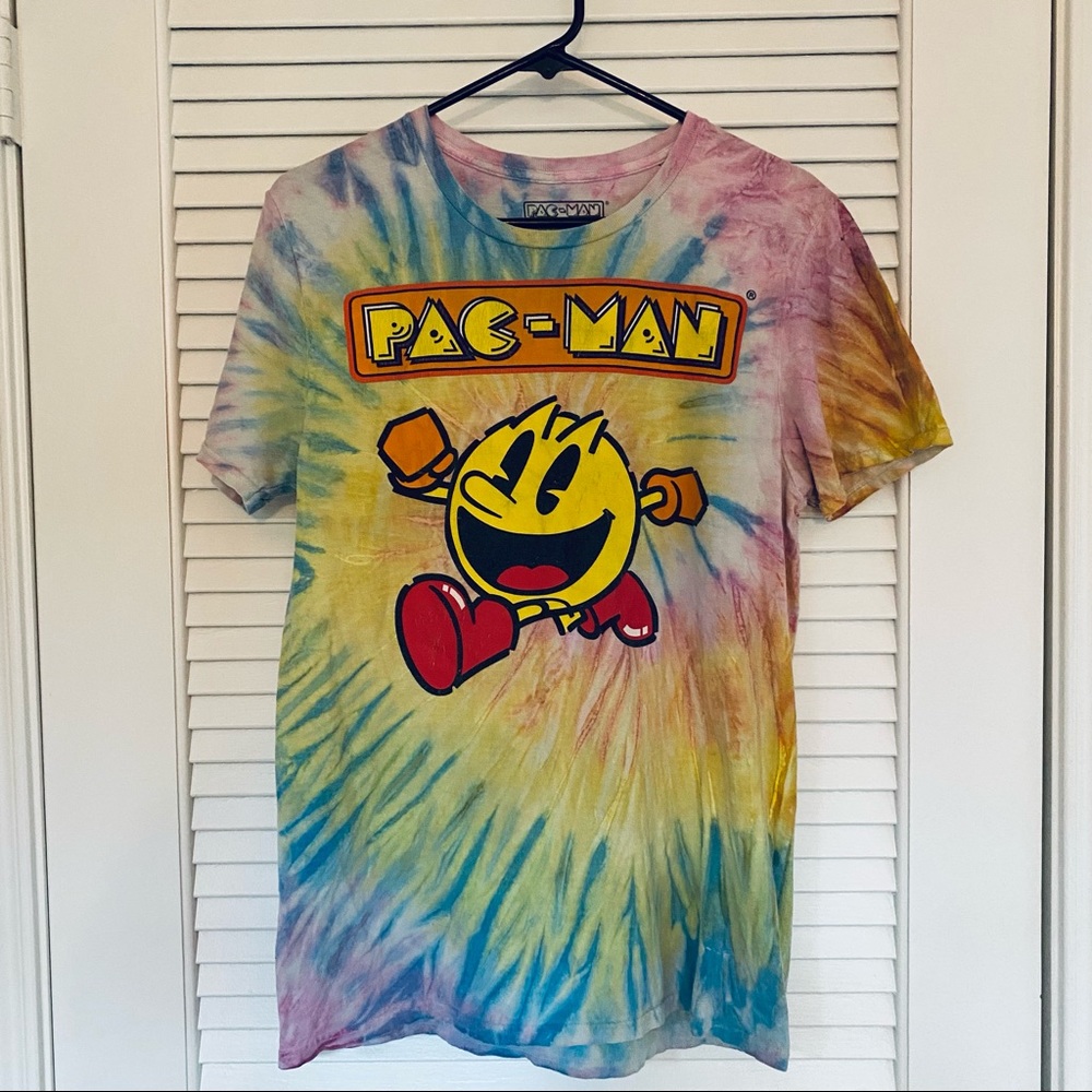PAC-MAN Tie Dyed T-shirt Size Small